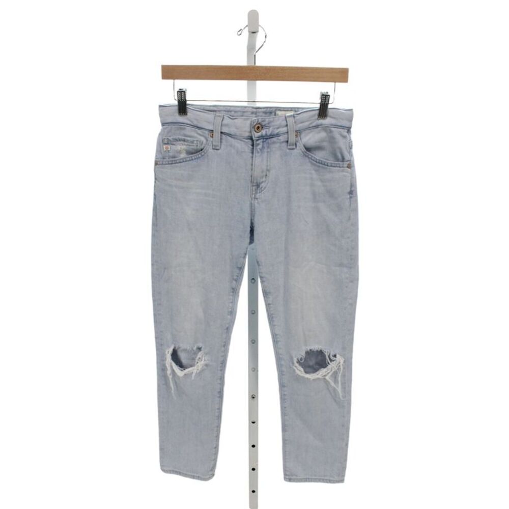 AG Adriano Goldschmied Women Cropped Blue High Rise Jeans Size 25